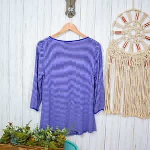 Boden Tops - Boden Striped 3/4 Sleeve Shirt Boden Tops - Boden Striped 3/4 Sleeve Shirt